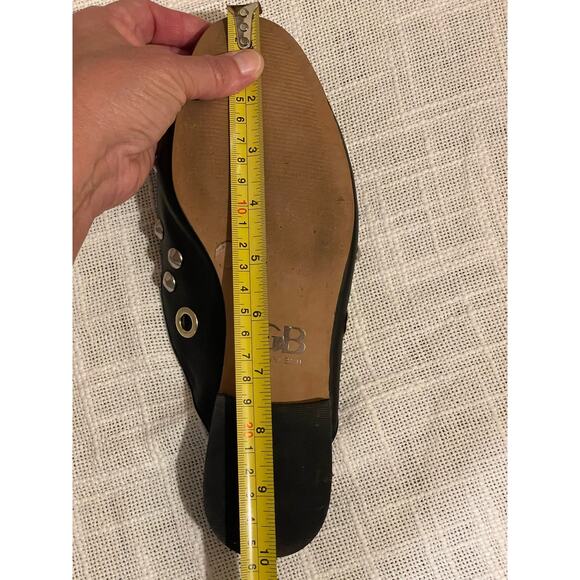 Gianni Bini black leather studded grommet mules slides 7M - Picture 6 of 6